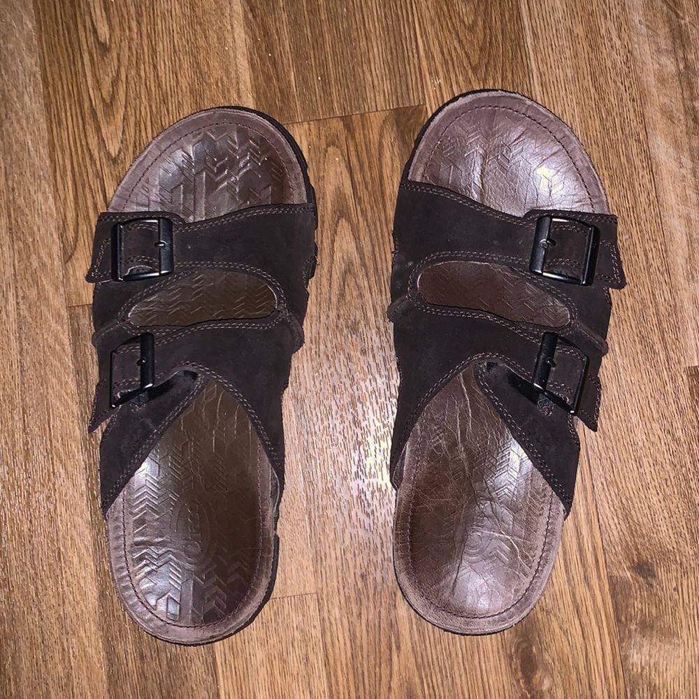 Leather Chaco Slides